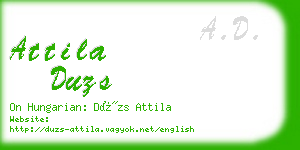 attila duzs business card